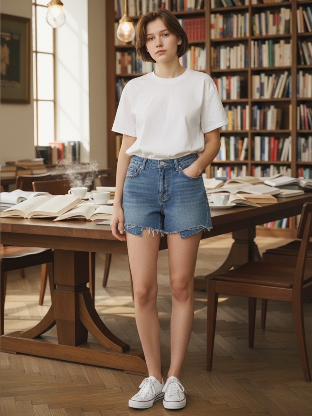 J. Galt PacSun Denim Shorts Small High Rise Raw‎ Hem Distressed Medium Wash Y2K